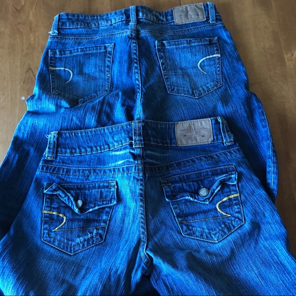 2x AE Jeans Boyfriend and Hipster size 4-6 - Picture 1 of 7